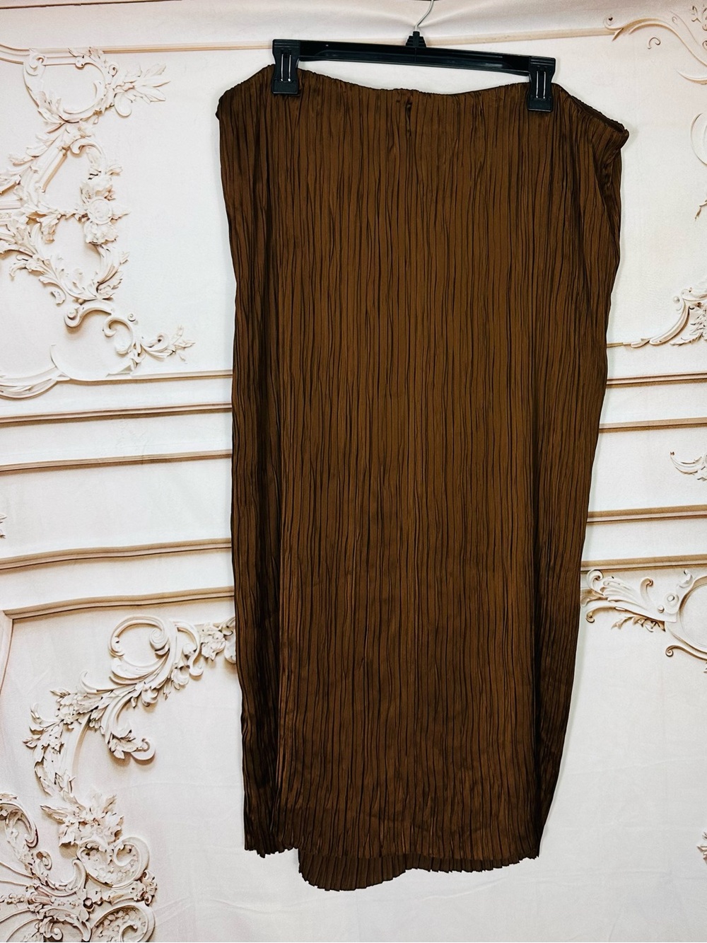 Lucy Paris Brown Pleated Maxi Skirt - Picture 8 of 11